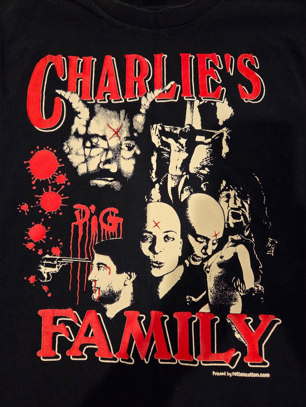 ☠️CHARLIE'S FAMILY - VINTAGE MOVIE SHIRT - HOMEMADE SLEEVELESS - MENS SIZE L